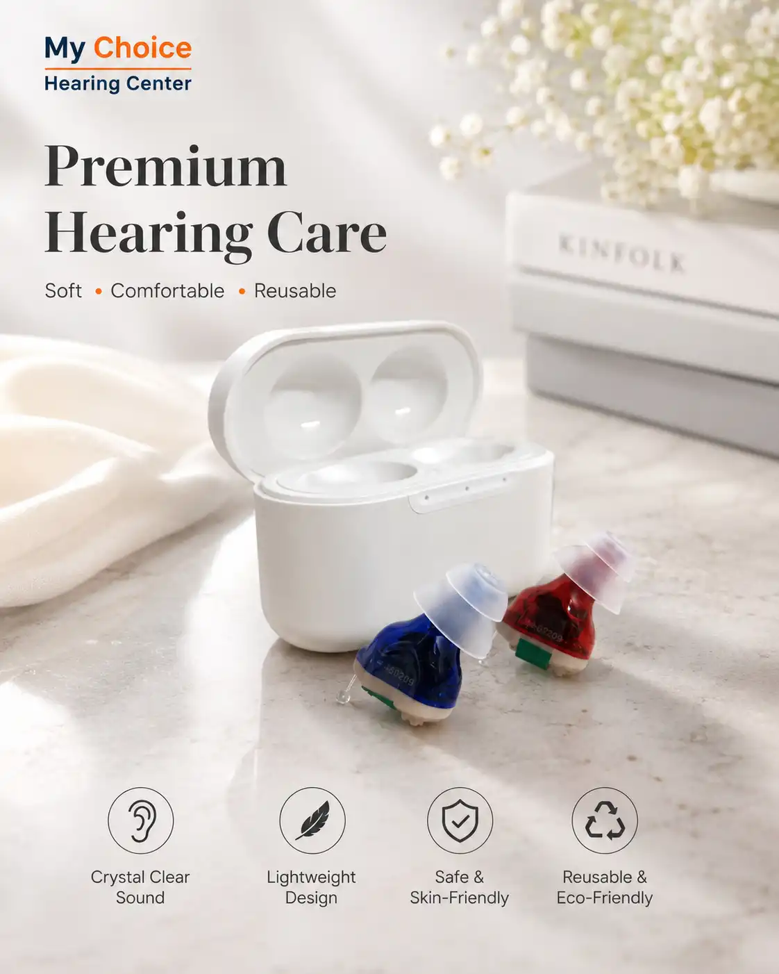 StitchGreen Mini (PAIR) Premium Rechargeable Hearing Aid.