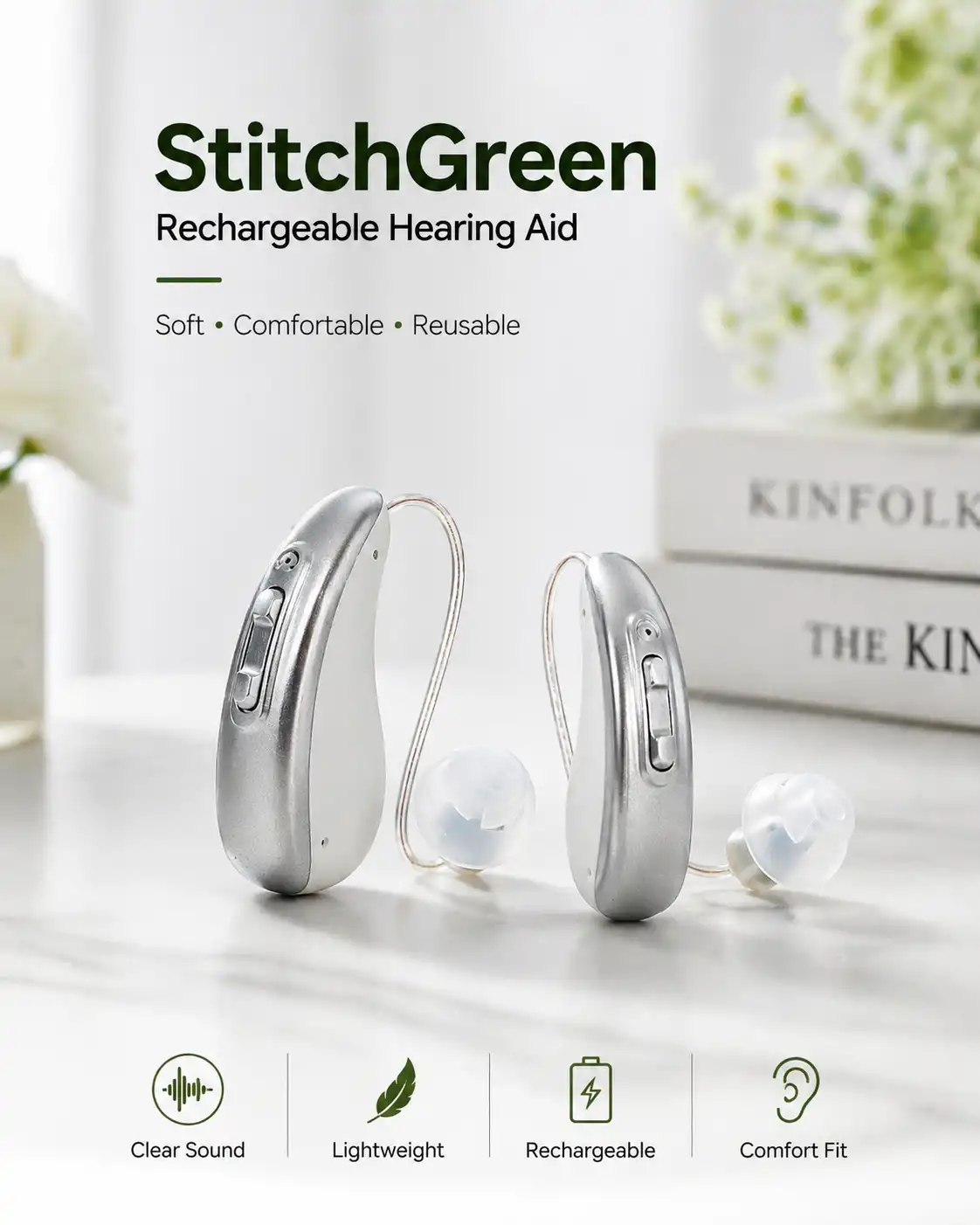 RIC (PAIR) Rechargeable Hearing Aid